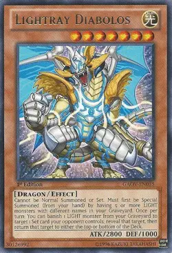Yugioh! LP Lightray Diabolos - GAOV-EN035 - Rare - Unlimited Edition Lightly Pla - Image 1