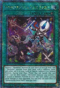 Yugioh! LP Mementotlan Bone Party - RA04-EN099 - Quarter Century Secret Rare - 1 - Image 1
