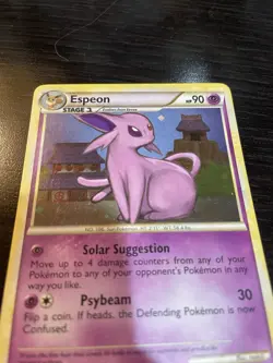 Espeon Holo 2/90 HGSS Undaunted Pokemon Card EXC LP - Image 3