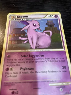 Espeon Holo 2/90 HGSS Undaunted Pokemon Card EXC LP - Image 4