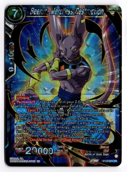 Dragon Ball Super Card Game: Beerus, Merciless Destruction BT22-051 SR NM - Image 1
