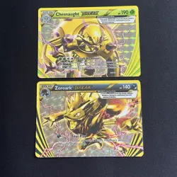 Zoroark BREAK 92/162 + Chesnaught BREAK 12/162 XY Breakthrough Holo Pokemon Card - Image 1