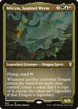 MTG Miirym, Sentinel Wyrm CLB Rare Etched #542 - Image 1