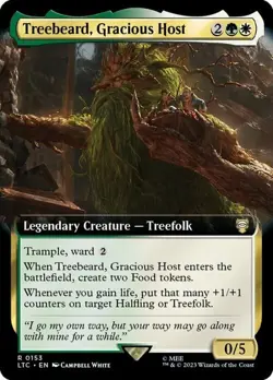 MTG TREEBEARD, GRACIOUS HOST EXTENDED ART The Lord of the Rings NM - Image 1
