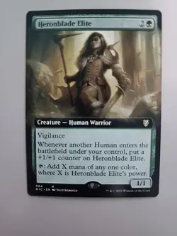 MTG Heronblade Elite Commander: Innistrad: Midnight Hunt 064 Borderless Rare - Image 1