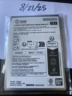 Gundam Card Game Official Sleeves Promo 10ct Resource Sleeves New Sealed - Image 2
