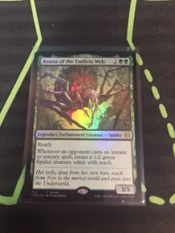 MTG Magic The Gathering Arasta Of The Endless Web Foil Promo Green Spider - Image 1