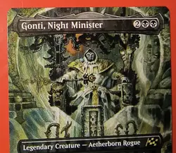 MTG, AETHERDRIFT: GONTI, NIGHT MINISTER ,RARE, REGULAR #0357, DFT, NM BORDERLESS - Image 2