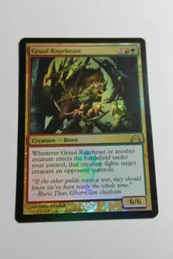 MTG Gruul Ragebeast x1-Foil -Gatecrash-Lightly Played - Image 1