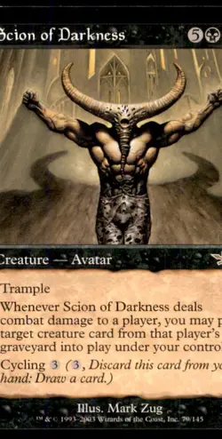 MTG Scion of Darkness LP Light Play Legions [742] - Image 1