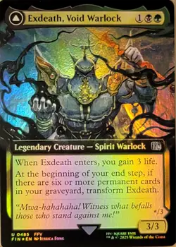 Magic the Gathering - Final Fantasy - Exdeath, Void Warlock Extended Art FOIL M - Image 1