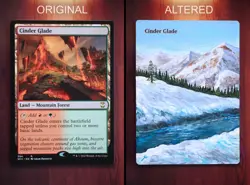 Cinder Glade *Altered Hand Painted Extended Taiga Style Art* (MTG by Erich) - Image 2