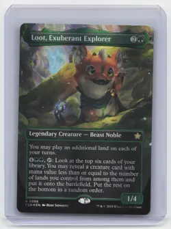 Loot, Exuberant Explorer - Showcase - Manafoil R 0398 MTG Magi Foundation FDN - Image 1