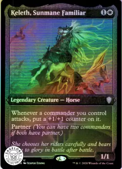MTG Keleth, Sunmane Familiar (Etched) (550) | NM Foil | Commander Legends (CMR) - Image 1