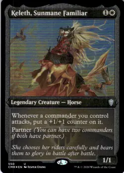 MTG Keleth, Sunmane Familiar (Etched) (550) | NM Foil | Commander Legends (CMR) - Image 2
