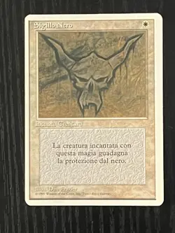 Magic MTG Italian Revised Black Ward Artist Proof Near Mint - Only 50 Exist! - Image 1