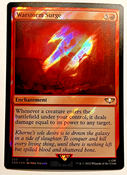 MTG Warstorm Surge (Surge Foil) Universes Beyond: Warhammer 40,000 NM - Image 1