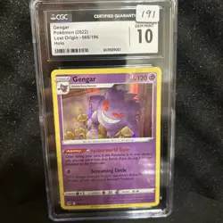 Pokemon Gengar Lost Origin Holo #66 CGC Gem Mint 10 Sword & Shield - Image 1