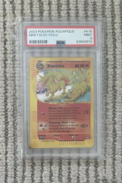 2003 Pokemon Aquapolis Ninetales - Holo #H19 PSA 9 - Image 3