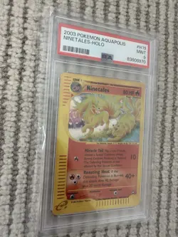 2003 Pokemon Aquapolis Ninetales - Holo #H19 PSA 9 - Image 4