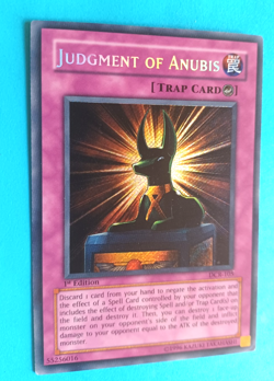YUGIOH JUDGEMENT OF ANUBIS DCR 105 1ST EDITION SECRET RARE HOLO LIGHT PLAY - Image 1