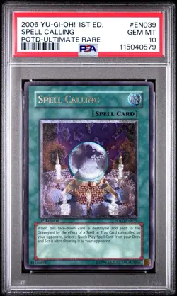 2006 Yu-Gi-Oh! Spell Calling Power Of The Duelist POTD 1st Edition UTR PSA 10 - Image 1