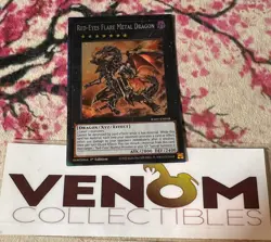 1x (M/NM) Red-Eyes Flare Metal Dragon RA01-EN038 Collector's Rare 1st Ed. YuGiOh - Image 1
