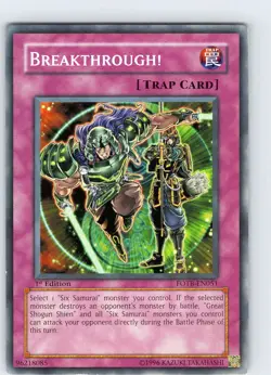 Yu-Gi-Oh TCG Breakthrough! FOTB-EN051 1st Edition Common Card LP-NM - Image 1