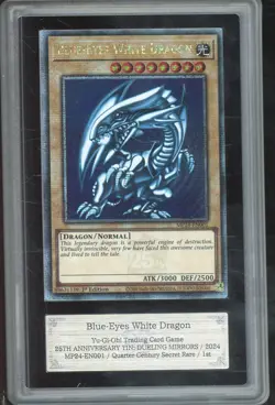 2024 Yu-Gi-Oh! MP24 1st Edition #EN001 Blue-Eyes White Dragon ARS 10 GEM MINT - Image 1