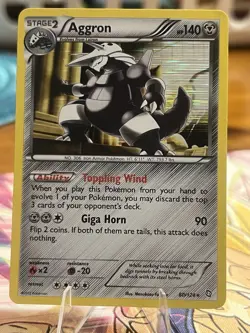 Pokemon TCG Aggron Holo Rare Card 80/124 Dragons Exalted 2012 LP - Image 1