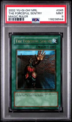 2002 Yu-Gi-Oh! The Forceful Sentry - PSA 9 MINT - Banned Spell Card - Image 1