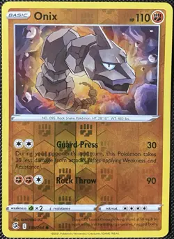 Onix 138/264 Swsh08: Fusion Strike Reverse Holo - Pokemon Card - Image 1