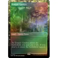 FOIL TEMPLE GARDEN (BORDERLESS) Ravnica Remastered Magic MTG MINT CARD - Image 1