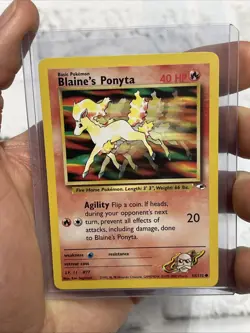 Pokemon Gym Heroes Card 63/132 Blaine's Ponyta Nintendo NM/MT Vintage Card WOTC - Image 1