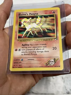 Pokemon Gym Heroes Card 63/132 Blaine's Ponyta Nintendo NM/MT Vintage Card WOTC - Image 2