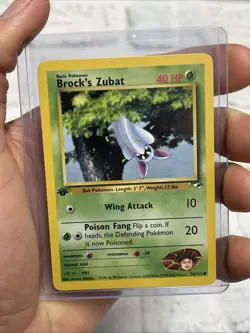 Pokemon TCG Gym Heroes 1st Edition Brock's Zubat Common 74/132 NM/MT Vintage Vtg - Image 1
