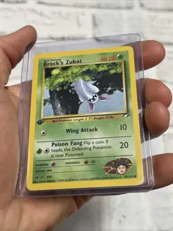 Pokemon TCG Gym Heroes 1st Edition Brock's Zubat Common 74/132 NM/MT Vintage Vtg - Image 2