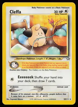 Cleffa 20/111 Rare Neo Genesis Non Holo Pokemon Card - Image 1