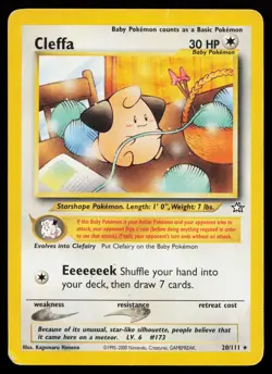 Cleffa 20/111 Rare Neo Genesis Pokemon Card - Image 1