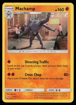Machamp 13/18 Holo Rare Detective Pikachu Pokemon Card - Image 1