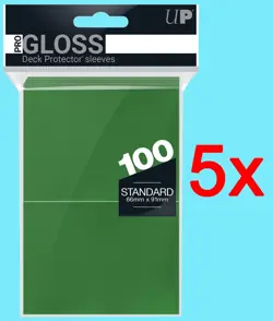 500 ULTRA PRO Standard Size Gloss GREEN DECK PROTECTOR Card Sleeves Gaming mtg - Image 1