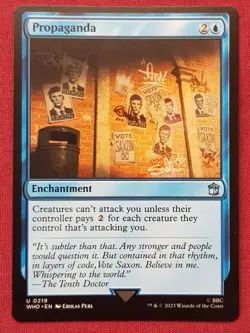 Magic The Gathering DOCTOR WHO PROPAGANDA blue card MTG - Image 1
