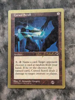 Cursed Scroll Magic The Gathering MTG Gold Border Championship Seattle 1998 - Image 1
