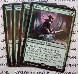 TIRELESS TRACKER x1 mtg NM Innistrad Remastered 1 Rare OFFCENTER - Image 1