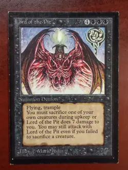 LORD OF THE PIT mtg PLAYED Collectors Edition Beta CE Rare - Image 1