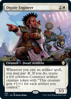 Extended Art DIGSITE ENGINEER mtg NM-M Commander 2021 1 Rare - Image 1