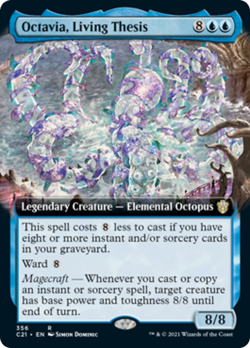 Extended Art OCTAVIA, LIVING THESIS mtg NM-M Commander 2021 1 Rare - Image 1