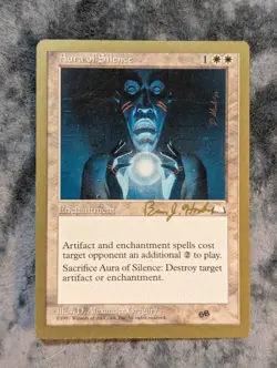 Aura of Silence Magic The Gathering MTG Gold Border Championship Seattle 1998 - Image 1