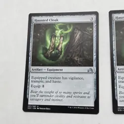 Lot of 2 Haunted Cloak MTG Shadows over Innistrad SOI 257/297 LP Light Play - Image 3