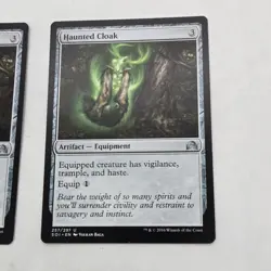 Lot of 2 Haunted Cloak MTG Shadows over Innistrad SOI 257/297 LP Light Play - Image 4